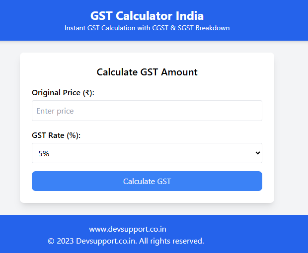 GST Calculator